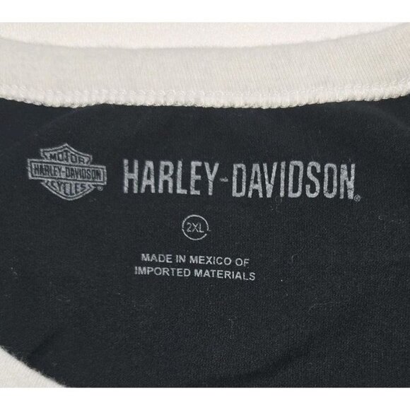 Harley Davidson Mororcycles Eagle Glasses Black Ringer Tank Top Women 2XL White‎ - Picture 6 of 9